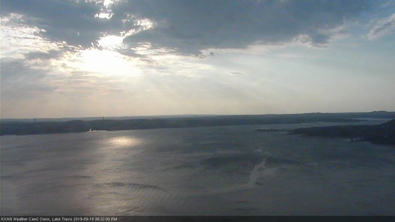 Lake Travis webcam, September 19, 2019 5:35 PM CT