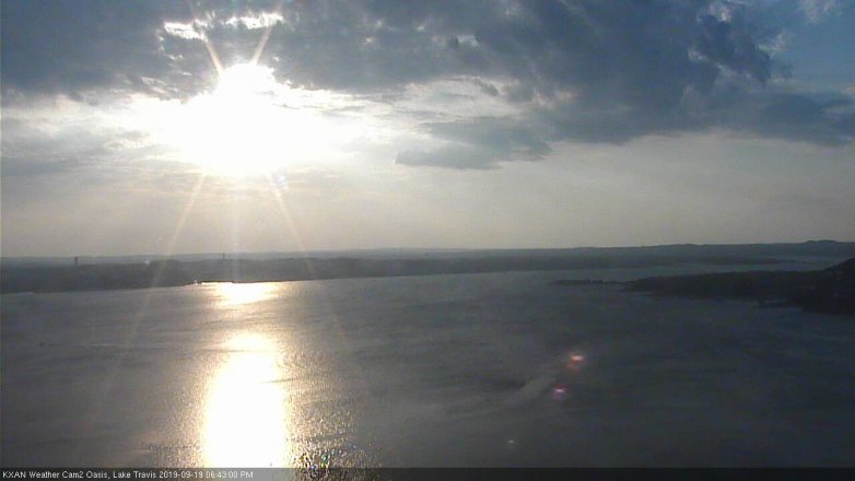 Lake Travis webcam, September 19, 2019 5:45 PM CT