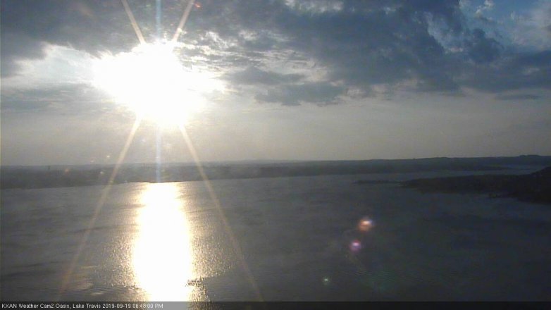 Lake Travis webcam, September 19, 2019 5:50 PM CT