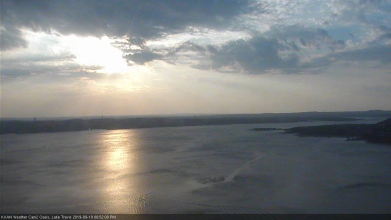 Lake Travis webcam, September 19, 2019 5:55 PM CT