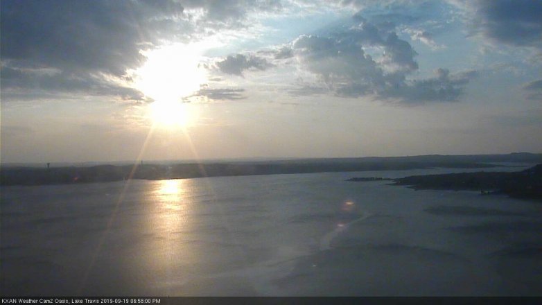 Lake Travis webcam, September 19, 2019 6:00 PM CT