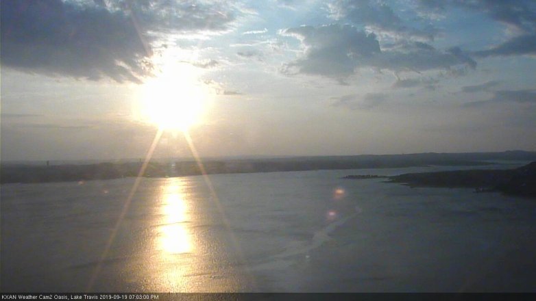 Lake Travis webcam, September 19, 2019 6:05 PM CT