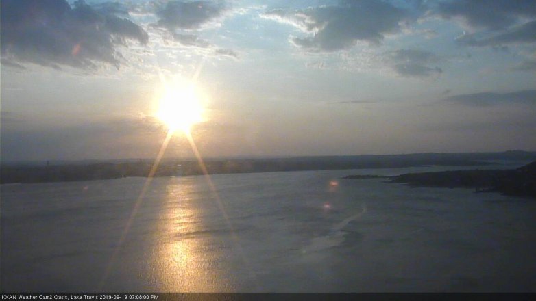 Lake Travis webcam, September 19, 2019 6:10 PM CT