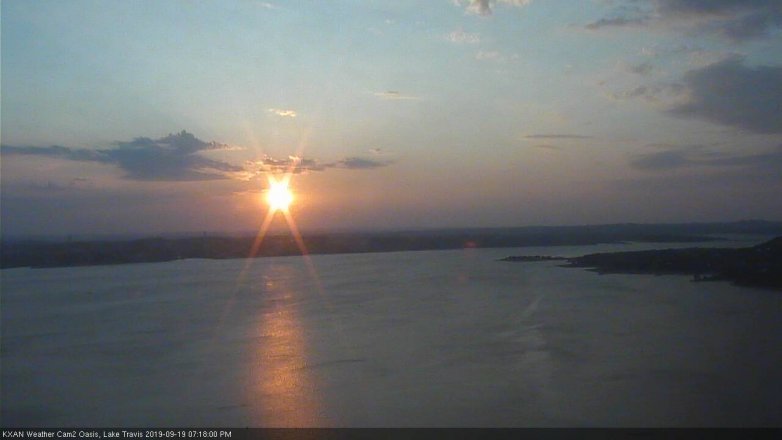 Lake Travis webcam, September 19, 2019 6:20 PM CT
