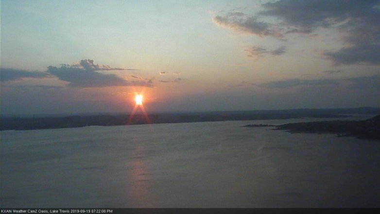Lake Travis webcam, September 19, 2019 6:25 PM CT