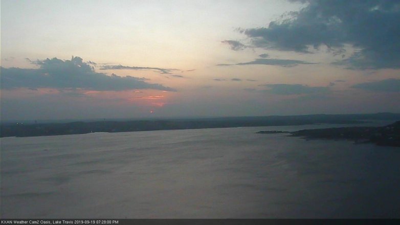 Lake Travis webcam, September 19, 2019 6:30 PM CT