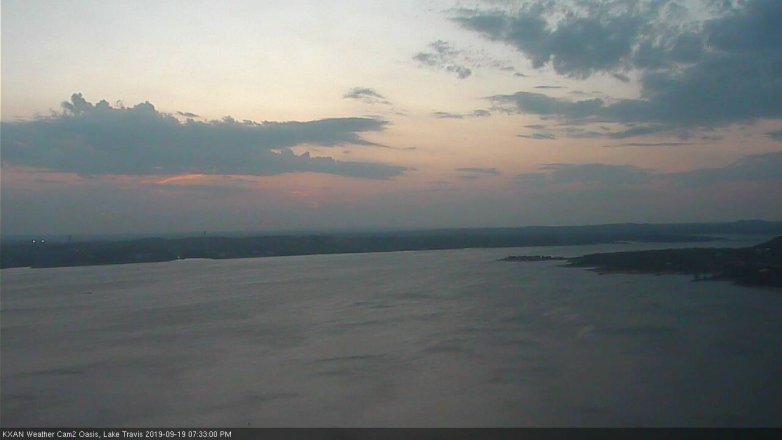 Lake Travis webcam, September 19, 2019 6:35 PM CT