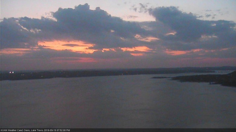 Lake Travis webcam, September 19, 2019 6:55 PM CT