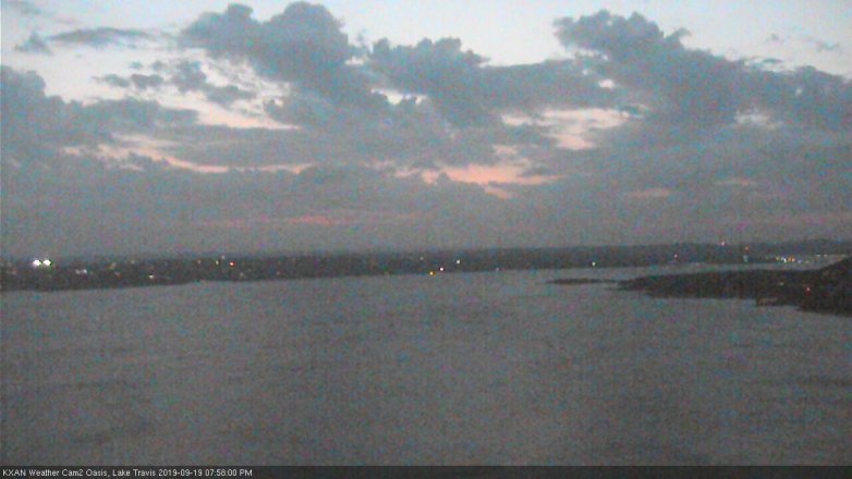Lake Travis webcam, September 19, 2019 7:00 PM CT