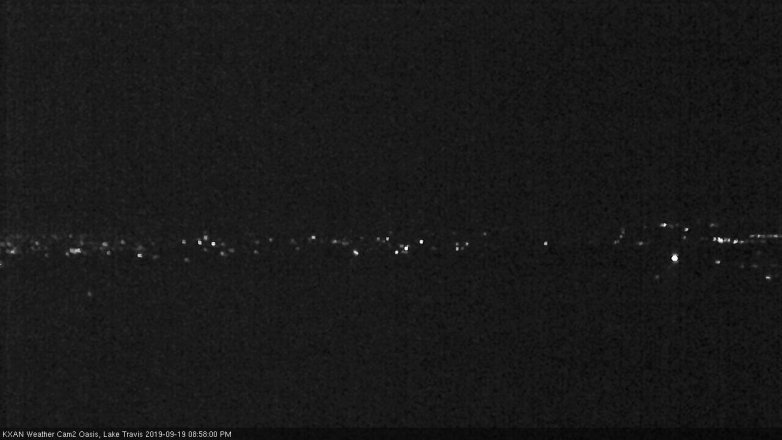 Lake Travis webcam, September 19, 2019 8:00 PM CT