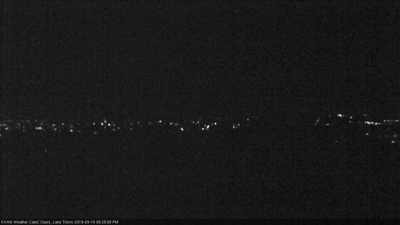 Lake Travis webcam, September 19, 2019 8:30 PM CT