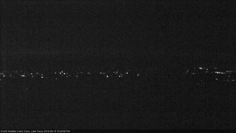 Lake Travis webcam, September 19, 2019 9:30 PM CT