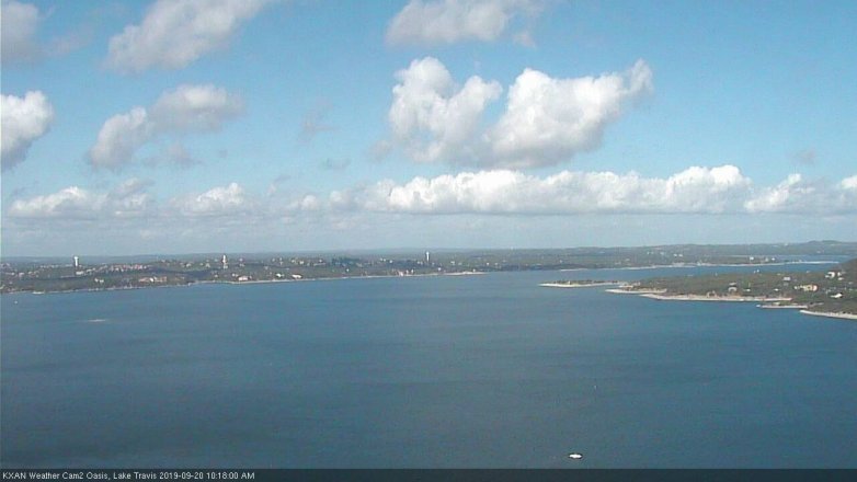Lake Travis webcam, September 20, 2019 9:20 AM CT
