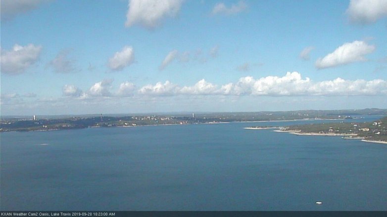 Lake Travis webcam, September 20, 2019 9:25 AM CT