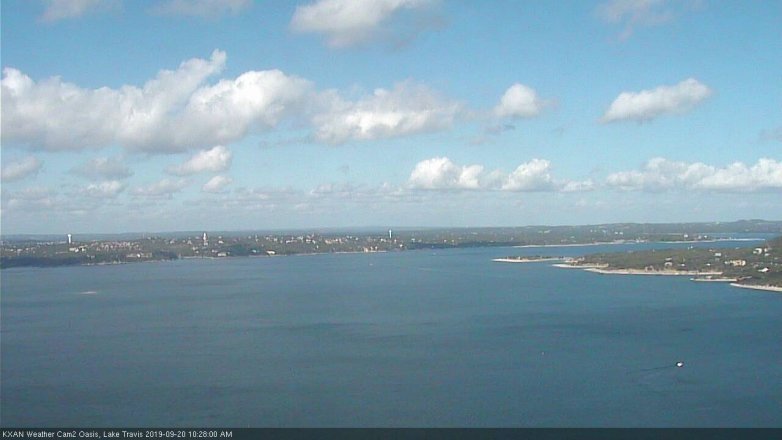 Lake Travis webcam, September 20, 2019 9:30 AM CT