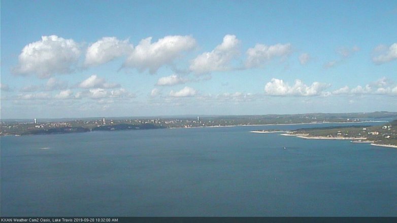 Lake Travis webcam, September 20, 2019 9:35 AM CT