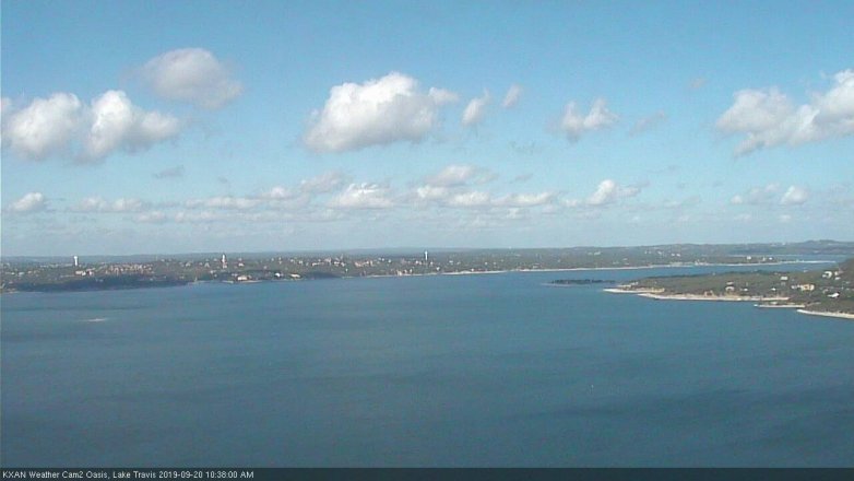 Lake Travis webcam, September 20, 2019 9:40 AM CT