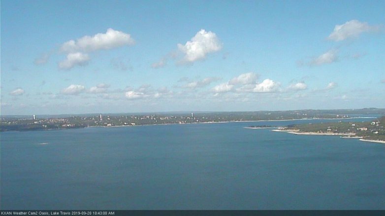 Lake Travis webcam, September 20, 2019 9:45 AM CT