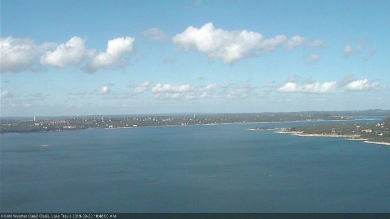Lake Travis webcam, September 20, 2019 9:50 AM CT