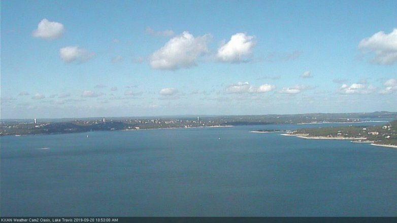 Lake Travis webcam, September 20, 2019 9:55 AM CT