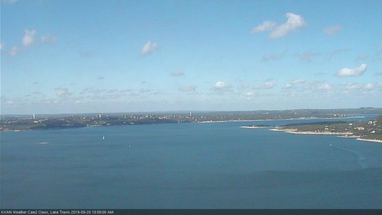 Lake Travis webcam, September 20, 2019 10:00 AM CT