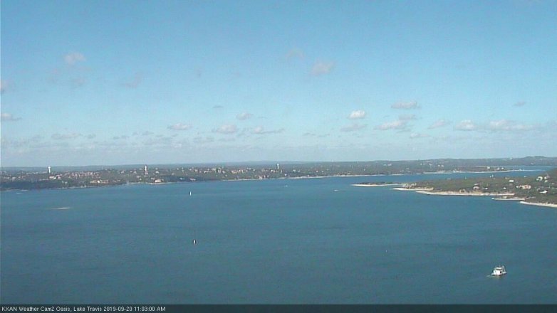 Lake Travis webcam, September 20, 2019 10:05 AM CT
