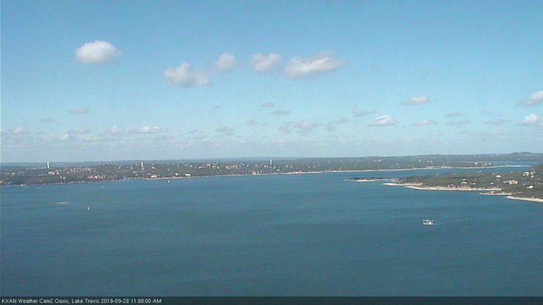 Lake Travis webcam, September 20, 2019 10:10 AM CT