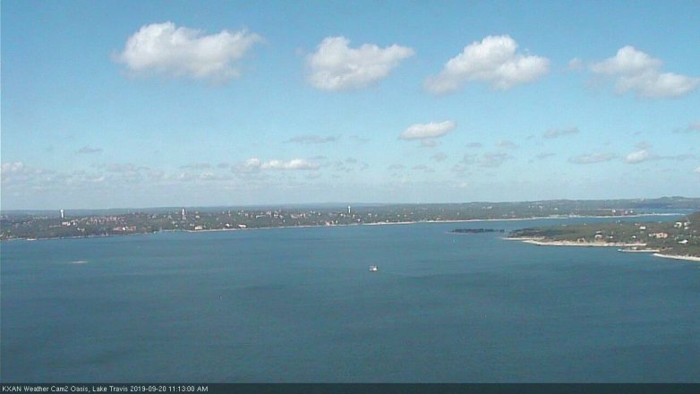 Lake Travis webcam, September 20, 2019 10:15 AM CT