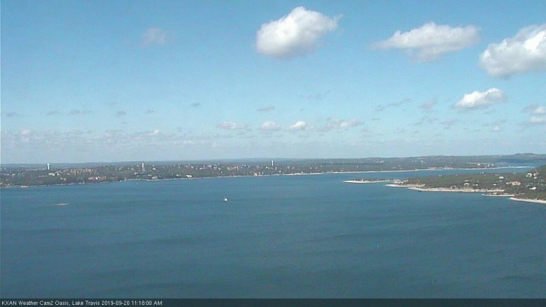 Lake Travis webcam, September 20, 2019 10:20 AM CT