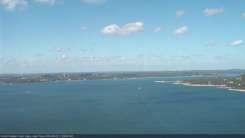 Lake Travis webcam, September 20, 2019 10:30 AM CT