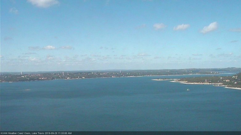Lake Travis webcam, September 20, 2019 10:35 AM CT