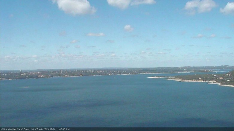Lake Travis webcam, September 20, 2019 10:45 AM CT