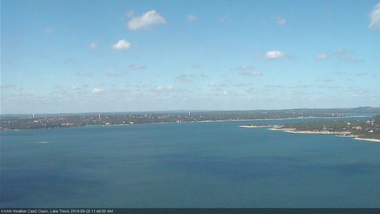 Lake Travis webcam, September 20, 2019 10:50 AM CT