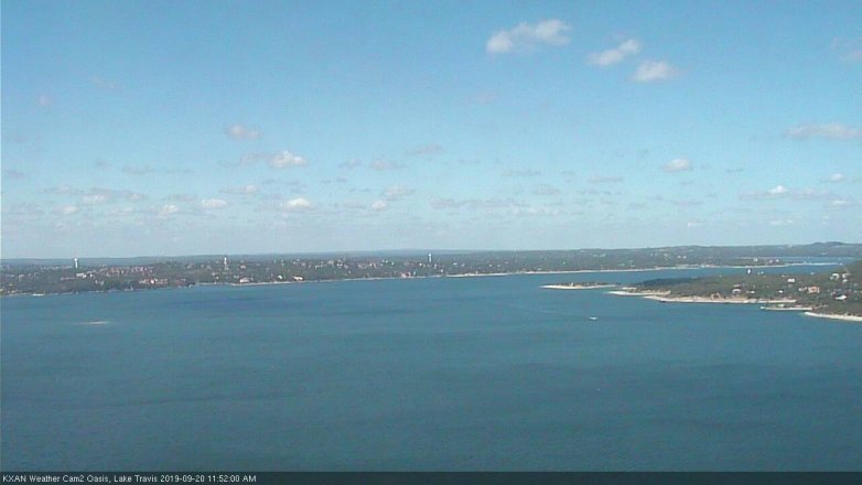 Lake Travis webcam, September 20, 2019 10:55 AM CT
