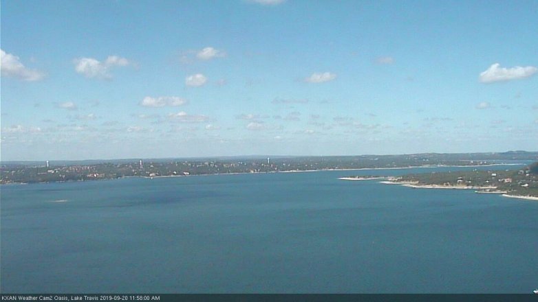 Lake Travis webcam, September 20, 2019 11:00 AM CT