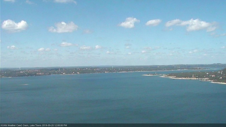 Lake Travis webcam, September 20, 2019 11:10 AM CT