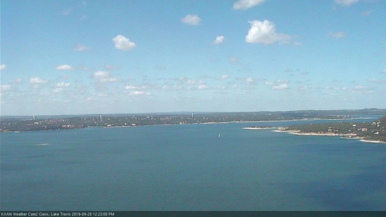 Lake Travis webcam, September 20, 2019 11:25 AM CT