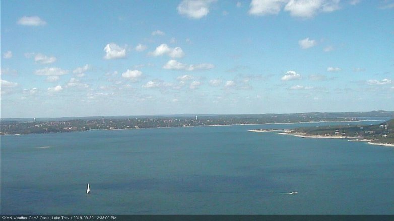 Lake Travis webcam, September 20, 2019 11:35 AM CT