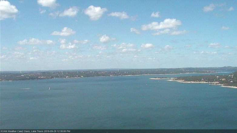 Lake Travis webcam, September 20, 2019 11:40 AM CT