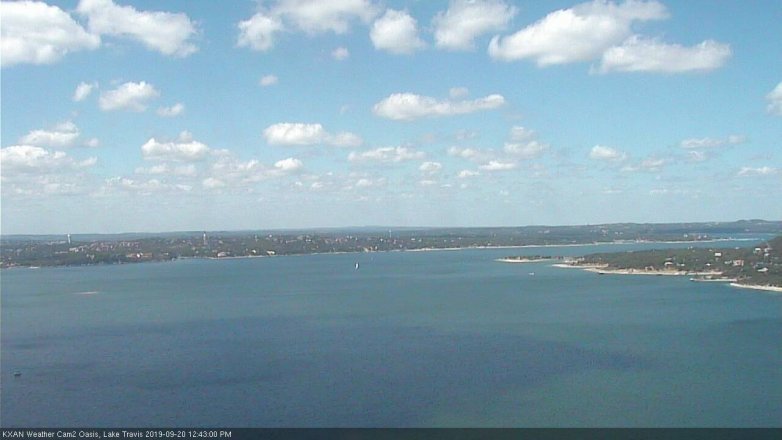 Lake Travis webcam, September 20, 2019 11:45 AM CT
