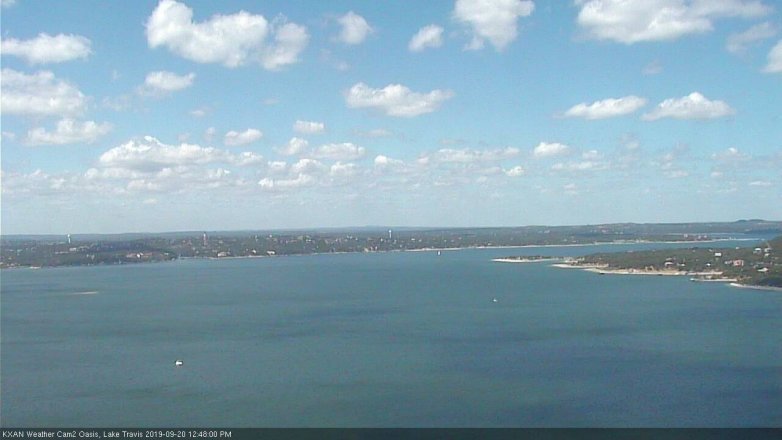 Lake Travis webcam, September 20, 2019 11:50 AM CT