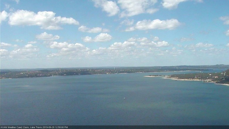 Lake Travis webcam, September 20, 2019 12:00 PM CT