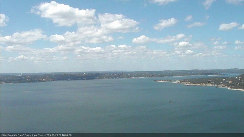 Lake Travis webcam, September 20, 2019 12:20 PM CT