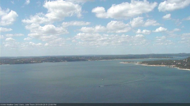 Lake Travis webcam, September 20, 2019 12:25 PM CT