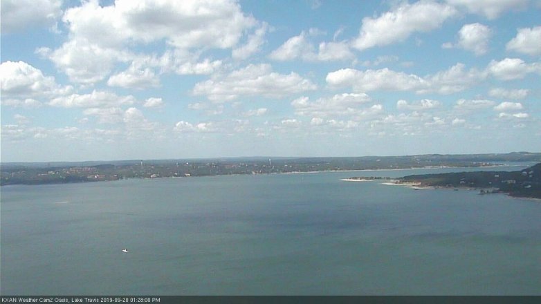Lake Travis webcam, September 20, 2019 12:30 PM CT