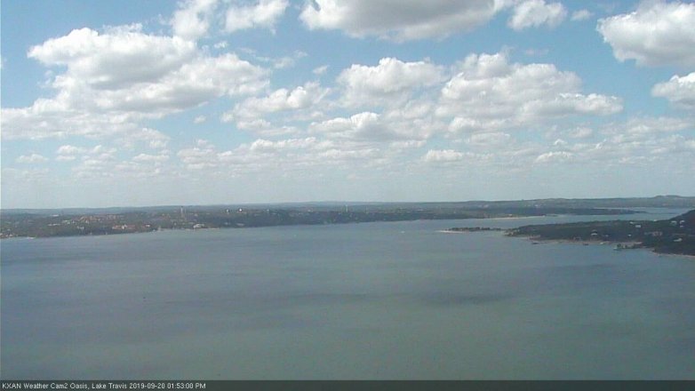 Lake Travis webcam, September 20, 2019 12:55 PM CT