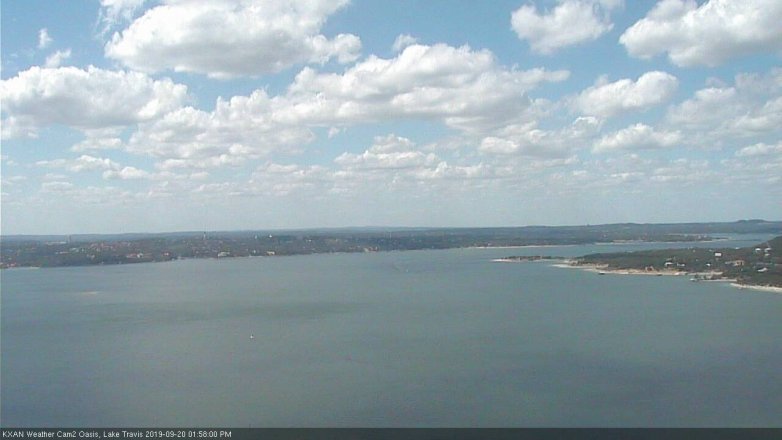 Lake Travis webcam, September 20, 2019 1:00 PM CT