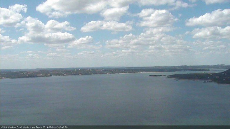 Lake Travis webcam, September 20, 2019 1:10 PM CT