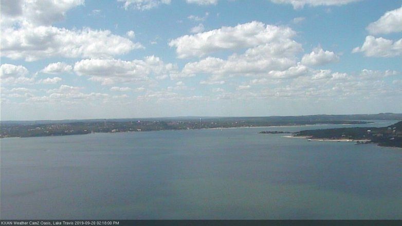 Lake Travis webcam, September 20, 2019 1:20 PM CT