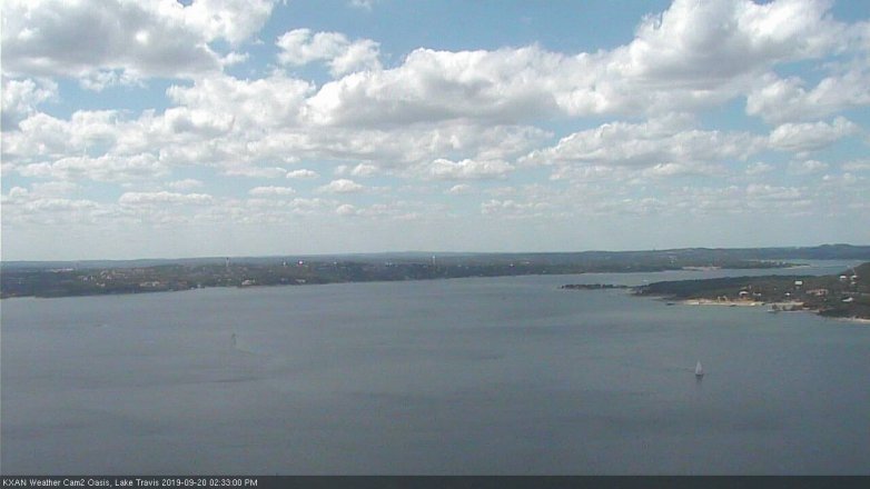 Lake Travis webcam, September 20, 2019 1:35 PM CT
